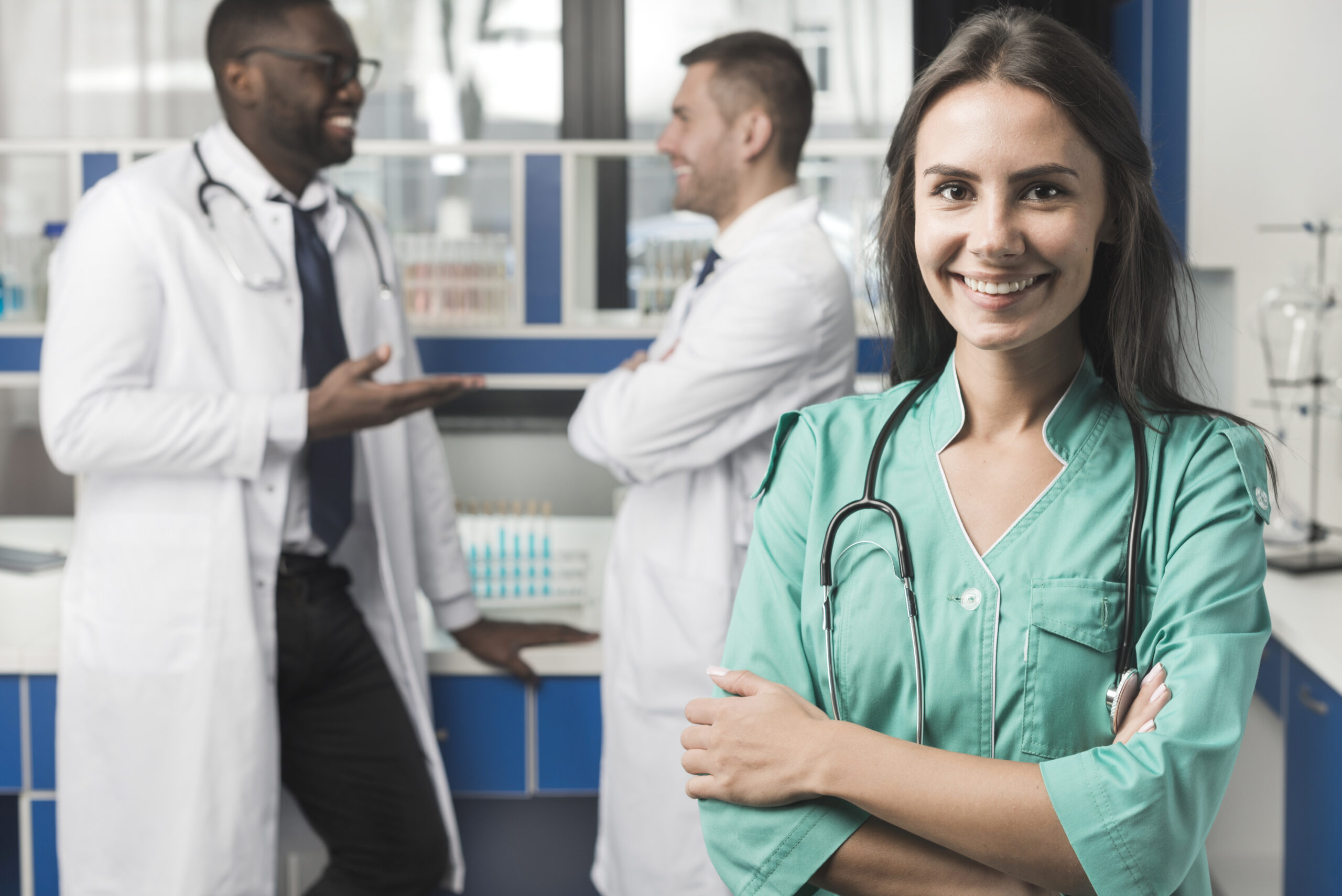 smiling-woman-medic-with-arms-crossed